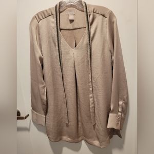 NWT Chicos champagne blouse Sz 0( sz 4-6)